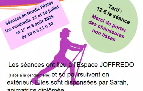 VITAGYM : Programme des séances d'été de Nordic Pilates