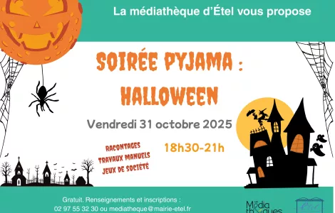 Soirée pyjama d'Halloween à la médiathèque