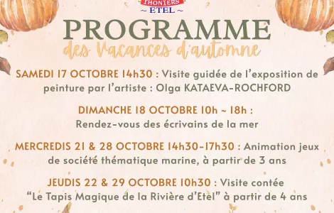🎃 Programme des vacances d'automne au musée 